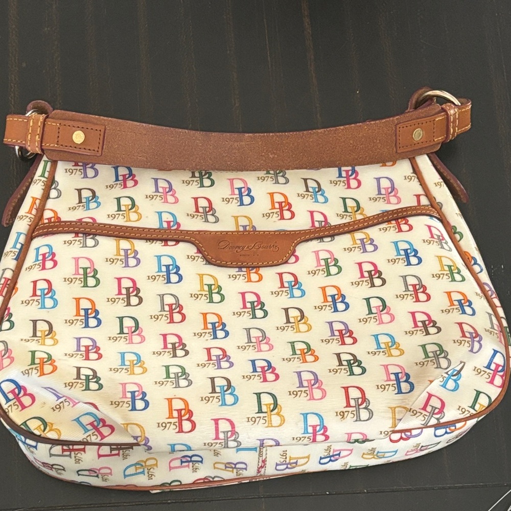 Dooney & Bourke Colorful Logo Shoulder Bag *vintage